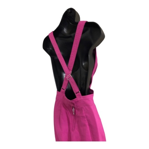 Sincerely Jules pink‎ khaki plunge front overalls jumper size small new - Picture 12 of 16